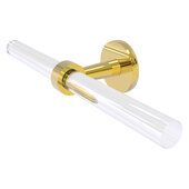  Clearview Collection 2-Arm Guest Towel Holder with Smooth Accent in Polished Brass, 18'' W x 3-7/8'' D x 2-5/8'' H
