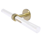  Clearview Collection 2-Arm Guest Towel Holder with Smooth Accent in Satin Brass, 18'' W x 3-7/8'' D x 2-5/8'' H