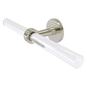  Clearview Collection 2-Arm Guest Towel Holder with Grooved Accents in Polished Nickel, 18'' W x 3-7/8'' D x 2-5/8'' H