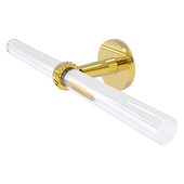  Clearview Collection 2-Arm Guest Towel Holder with Twisted Accents in Polished Brass, 18'' W x 3-7/8'' D x 2-5/8'' H