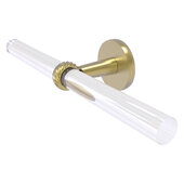  Clearview Collection 2-Arm Guest Towel Holder with Twisted Accents in Satin Brass, 18'' W x 3-7/8'' D x 2-5/8'' H