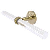  Clearview Collection 2-Arm Guest Towel Holder with Twisted Accents in Unlacquered Brass, 18'' W x 3-7/8'' D x 2-5/8'' H