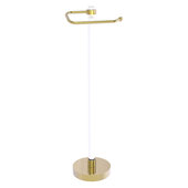  Clearview Collection Euro Style Free Standing Toilet Paper Holder with Smooth Accent in Unlacquered Brass, 7-5/8'' W x 6-1/8'' D x 25-13/16'' H