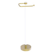  Clearview Collection Euro Style Free Standing Toilet Paper Holder with Dotted Accents in Satin Brass, 7-5/8'' W x 6-1/8'' D x 25-13/16'' H