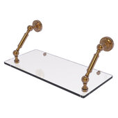  Dottingham Collection 18'' Floating Glass Shelf in Brushed Bronze, 18'' W x 8'' D x 7-5/16'' H