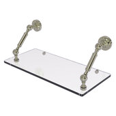  Dottingham Collection 18'' Floating Glass Shelf in Polished Nickel, 18'' W x 8'' D x 7-5/16'' H