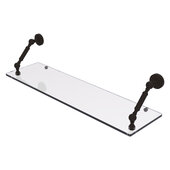  Dottingham Collection 30'' Floating Glass Shelf in Oil Rubbed Bronze, 30'' W x 8'' D x 7-5/16'' H