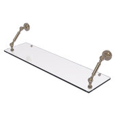  Dottingham Collection 30'' Floating Glass Shelf in Antique Pewter, 30'' W x 8'' D x 7-5/16'' H