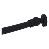  Dottingham Collection Curved Shower Curtain Rod Brackets in Matte Black, 2-1/4'' Diameter x 3'' D x 2-1/4'' H, Sold in Pairs