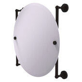  Dottingham Collection Round Frameless Rail Mounted Mirror in Oil Rubbed Bronze, 22'' Diameter x 3-13/16'' D x 22'' H