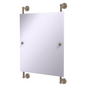  Dottingham Collection Rectangular Frameless Rail Mounted Mirror in Antique Pewter, 21'' W x 3-13/16'' D x 33'' H