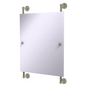  Dottingham Collection Rectangular Frameless Rail Mounted Mirror in Polished Nickel, 21'' W x 3-13/16'' D x 33'' H