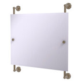  Dottingham Collection Landscape Rectangular Frameless Rail Mounted Mirror in Antique Pewter, 26'' W x 3-13/16'' D x 29'' H