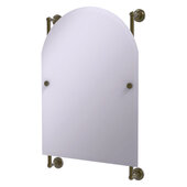  Dottingham Collection Arched Top Frameless Rail Mounted Mirror in Antique Brass, 21'' W x 3-13/16'' D x 32'' H