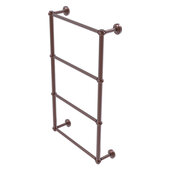  Dottingham Collection 4-Tier 24'' Ladder Towel Bar with Twisted Detail in Antique Copper, 26-5/16'' W x 5-5/16'' D x 34-3/16'' H
