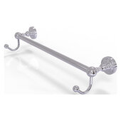  Dottingham Collection 18'' Towel Bar with Integrated Hooks in Polished Chrome, 20-1/4'' W x 6'' D x 4-1/2'' H