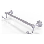  Dottingham Collection 18'' Towel Bar with Integrated Hooks in Satin Chrome, 20-1/4'' W x 6'' D x 4-1/2'' H