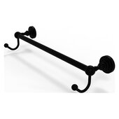  Dottingham Collection 24'' Towel Bar with Integrated Hooks in Matte Black, 26-1/4'' W x 6'' D x 4-1/2'' H