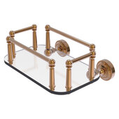  Dottingham Collection Wall Mounted Glass Guest Towel Tray in Brushed Bronze, 10-1/4'' W x 8'' D x 4-13/16'' H