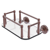  Dottingham Collection Wall Mounted Glass Guest Towel Tray in Antique Copper, 10-1/4'' W x 8'' D x 4-13/16'' H