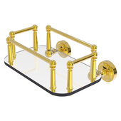  Dottingham Collection Wall Mounted Glass Guest Towel Tray in Polished Brass, 10-1/4'' W x 8'' D x 4-13/16'' H