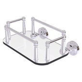  Dottingham Collection Wall Mounted Glass Guest Towel Tray in Polished Chrome, 10-1/4'' W x 8'' D x 4-13/16'' H