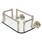  Dottingham Collection Wall Mounted Glass Guest Towel Tray in Polished Nickel, 10-1/4'' W x 8'' D x 4-13/16'' H