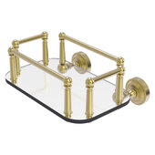  Dottingham Collection Wall Mounted Glass Guest Towel Tray in Satin Brass, 10-1/4'' W x 8'' D x 4-13/16'' H