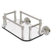  Dottingham Collection Wall Mounted Glass Guest Towel Tray in Satin Nickel, 10-1/4'' W x 8'' D x 4-13/16'' H
