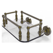  Dottingham Collection Wall Mounted Glass Guest Towel Tray in Antique Brass, 10-1/4'' W x 8'' D x 4-1/2'' H