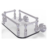  Dottingham Collection Wall Mounted Glass Guest Towel Tray in Polished Chrome, 10-1/4'' W x 8'' D x 4-1/2'' H