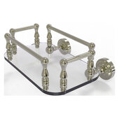  Dottingham Collection Wall Mounted Glass Guest Towel Tray in Polished Nickel, 10-1/4'' W x 8'' D x 4-1/2'' H