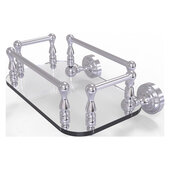  Dottingham Collection Wall Mounted Glass Guest Towel Tray in Satin Chrome, 10-1/4'' W x 8'' D x 4-1/2'' H