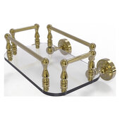  Dottingham Collection Wall Mounted Glass Guest Towel Tray in Unlacquered Brass, 10-1/4'' W x 8'' D x 4-1/2'' H