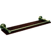  Dottingham Collection 22 Inch Solid IPE Ironwood Shelf with Gallery Rail, Satin Brass