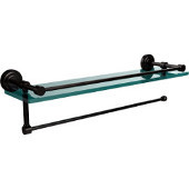  Dottingham Collection Paper Towel Holder with 16 Inch Gallery Glass Shelf, Oil Rubbed Bronze