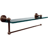  Dottingham Collection Paper Towel Holder with 22 Inch Glass Shelf, Antique Pewter