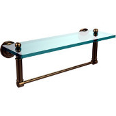  Dottingham Collection 16'' Glass Shelf with Towel Bar, Premium Finish, Brushed Bronze