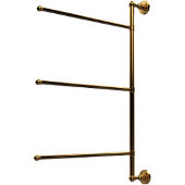 Dottingham Collection 3 Swing Arm Vertical 28 Inch Towel Bar, Unlacquered Brass