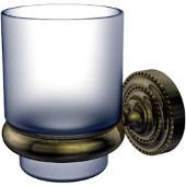  Dottingham Collection Glass Tumbler with Wall Mounted Holder, Premium Finish, Antique Brass