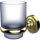  Dottingham Collection Glass Tumbler with Wall Mounted Holder, Premium Finish, Satin Brass