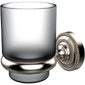  Dottingham Collection Glass Tumbler with Wall Mounted Holder, Premium Finish, Satin Nickel