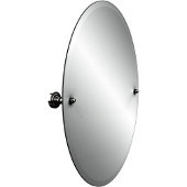  Oval Tilt Mirror w/ Beveled Edge, Dottingham, 21''W x 29''H, Premium, Satin Chrome