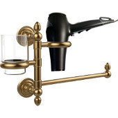  Dottingham Collection Hair Dryer Holder and Organizer, Brushed Bronze