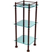  Three Tier Etagere with 14 Inch x 14 Inch Shelves, Antique Bronze