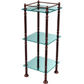  Three Tier Etagere with 14 Inch x 14 Inch Shelves, Antique Copper