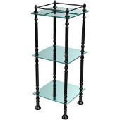  Three Tier Etagere with 14 Inch x 14 Inch Shelves, Oil Rubbed Bronze