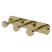  Fresno Collection 3-Position Multi Hook in Unlacquered Brass, 8'' W x 2-5/8'' D x 1-1/2'' H