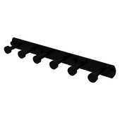  Fresno Collection 6-Position Tie and Belt Rack in Matte Black, 15-1/2'' W x 2-5/8'' D x 1-1/2'' H
