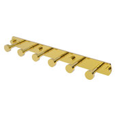  Fresno Collection 6-Position Tie and Belt Rack in Polished Brass, 15-1/2'' W x 2-5/8'' D x 1-1/2'' H